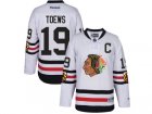 Men's Reebok Chicago Blackhawks #19 Jonathan Toews 2017 Winter Classic White Stitched NHL Jersey