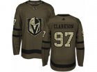 Youth Adidas Vegas Golden Knights #97 David Clarkson Authentic Green Salute to Service NHL Jersey