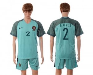 Portugal #2 B.Alves Away Soccer Country Jersey