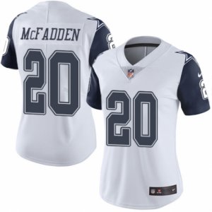 Women\'s Nike Dallas Cowboys #20 Darren McFadden Limited White Rush NFL Jersey