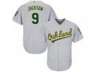 Youth Oakland Athletics #9 Reggie Jackson Grey Cool Base Stitched MLB Jersey