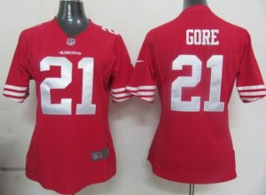 Women Nike nfl San Francisco 49ers #21 Gore Authentic red Jersey