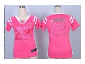 Nike women jerseys dallas cowboys #22 e.smith pink[fashion Rhinestone sequins]