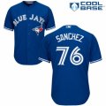 Mens Majestic Toronto Blue Jays #76 Tony Sanchez Authentic Blue Alternate MLB Jersey