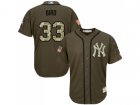 Youth New York Yankees #33 Greg Bird Green Salute to Service Stitched MLB Jersey