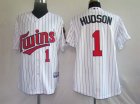 mlb minnesota twins #1 hudson white[blue strip]