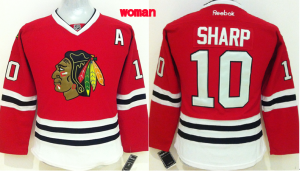 Women NHL Chicago Blackhawks #10 Patrick Sharp red jerseys