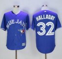 Toronto Blue Jays #32 Roy Halladay Blue New Cool Base Stitched Baseball Jersey