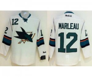 nhl jerseys san jose sharks #12 marleau white[2014 new stadium]