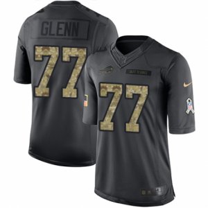 Mens Nike Buffalo Bills #77 Cordy Glenn Limited Black 2016 Salute to Service NFL Jersey