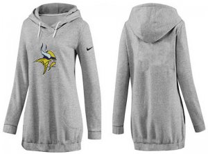 Women Minnesota Vikings Logo Pullover Hoodie-043