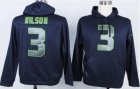 Nike jerseys seattle seahawks #3 wilson blue (pullover hooded sweatshirt)