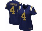 Women Nike New York Jets #4 Lac Edwards Game Navy Blue Alternate NFL Jersey