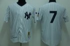 mlb new york yankees #7 mantle m&n white