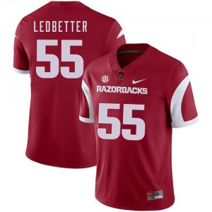 Arkansas Razorbacks 55 Jeremiah Ledbetter Red College Football Jersey