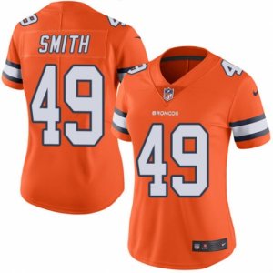 Women\'s Nike Denver Broncos #49 Dennis Smith Limited Orange Rush NFL Jersey
