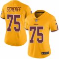 Women's Nike Washington Redskins #75 Brandon Scherff Limited Gold Rush NFL Jersey