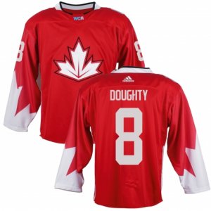 Youth Adidas Team Canada #8 Drew Doughty Premier Red Away 2016 World Cup Ice Hockey Jersey