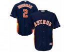 Youth Majestic Houston Astros #2 Alex Bregman Authentic Navy Blue Alternate Cool Base MLB Jersey