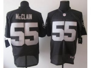 Nike NFL Oakland Raiders #55 Rolando McClain Black Jerseys Logo Sleeves(Elite)
