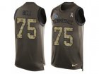 Nike Tennessee Titans #75 Byron Bell Limited Green Salute to Service Tank Top NFL Jersey