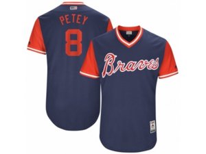 2017 Little League World Series Braves Jace Peterson #8 Petey Navy Jersey