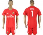 2017-18 Real Madrid 1 NAVAS Red Goalkeeper Soccer Jersey