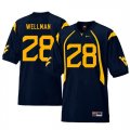 West Virginia Mountaineers #28 Elijah Wellman Navy College Football Jersey