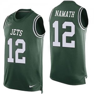 Mens Jets #12 Joe Namath Green Team Color Men NFL Limited Tank Top