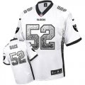 Nike Oakland Raiders #52 Khalil Mack White Mens Stitched NFL Elite Drift Fashion Jersey