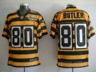 Nike Pittsburgh Steelers #80 Jack Butler Yellow Black 80TH M&N Elite Jersey