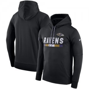 Men\'s Baltimore Ravens Nike Black Sideline Team Name Performance Pullover Hoodie