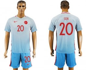 Turkey #20 Sen Away Soccer Country Jersey