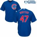 Men's Majestic Chicago Cubs #47 Miguel Montero Authentic Royal Blue Alternate Cool Base MLB Jersey