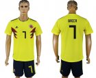 Colombia 7 BACCA Home 2018 FIFA World Cup Soccer Jersey