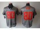 Nike NFL San Francisco 49ers #80 Rice Grey Shadow Jerseys
