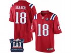 Youth Nike New England Patriots #18 Matthew Slater Red Alternate Super Bowl LI Champions NFL Jersey