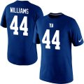 Nike New York Giants #44 williams Pride Name & Number T-Shirt Blue