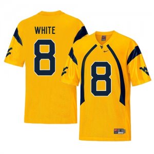 West Virginia Mountaineers #8 Kyzir White Gold College Football Jersey