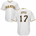 Men's Majestic Pittsburgh Pirates #17 Matt Joyce Replica White Home Cool Base MLB Jersey