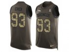 Mens Nike Denver Broncos #93 Jared Crick Limited Green Salute to Service Tank Top NFL Jersey