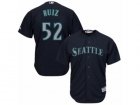 Youth Majestic Seattle Mariners #52 Carlos Ruiz Replica Navy Blue Alternate 2 Cool Base MLB Jersey