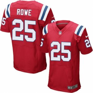 Mens Nike New England Patriots #25 Eric Rowe Elite Red Alternate NFL Jersey