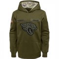 Jacksonville Jaguars Nike Youth Salute to Service Pullover Performance Hoodie Green
