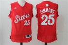 76ers 25 Ben Simmons Red 2016 Christmas Day Swingman Jersey