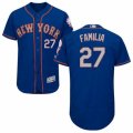 Mens Majestic New York Mets #27 Jeurys Familia Royal Gray Flexbase Authentic Collection MLB Jersey