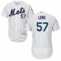 Men's Majestic New York Mets #57 Kevin Long White Flexbase Authentic Collection MLB Jersey