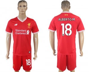 2017-18 Liverpool 18 ALBERTO.M Home Soccer Jersey