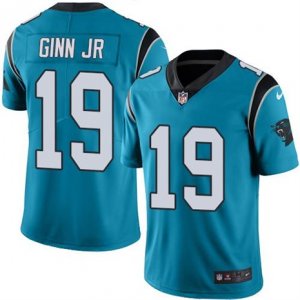 Nike Carolina Panthers #19 Ted Ginn Jr Blue Mens Stitched NFL Limited Rush Jersey