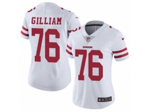 Women Nike San Francisco 49ers #76 Garry Gilliam Vapor Untouchable Limited White NFL Jersey